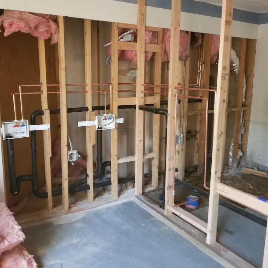 Copper pipe rough-in and plumbing installation in Yonkers